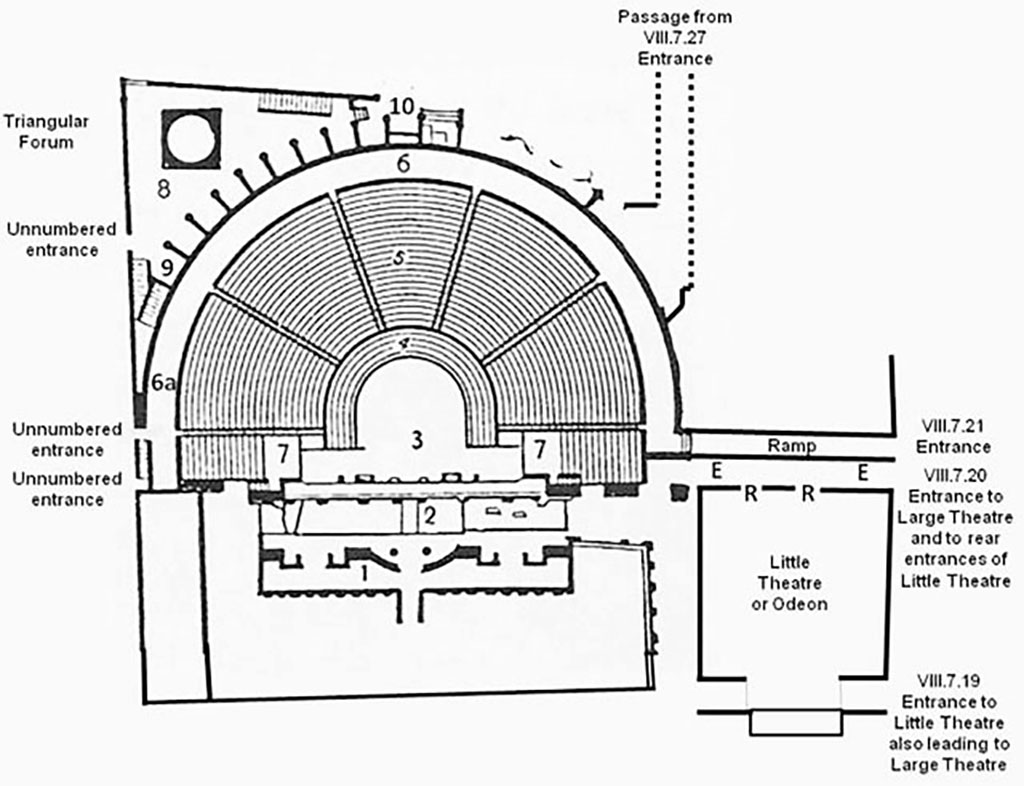 VIII.7.20.21.27 plan VIII.7.20.21.27 Pompeii Large Theatre. Plan